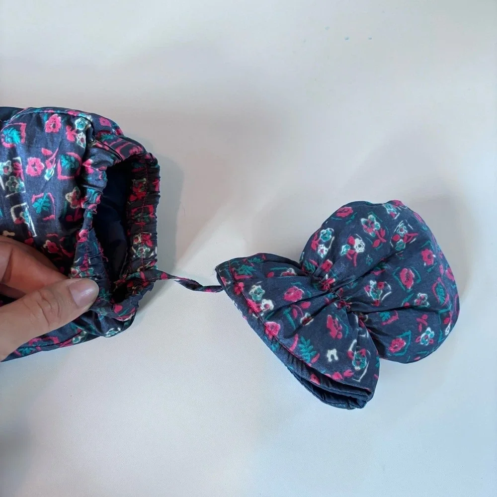 Vintage 90s Oshkosh B'gosh Girls 18 Month Snowsuit Blue Pink Floral‎ Hooded